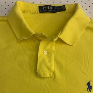 RL POLO SS All Cotton Yellow 2 Button Polo
